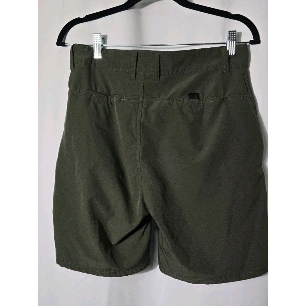 The North Face Mens Hiking Shorts 29 Green Stretch Zip Pocket Outdoor Trail